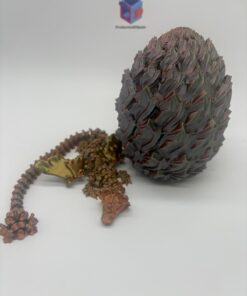 Mercadillo Huevo Dragón Tricolor 12 cm con dragón