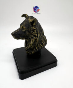 Busto Decorativo de Border Collie en Impresión 3D - Imagen 4