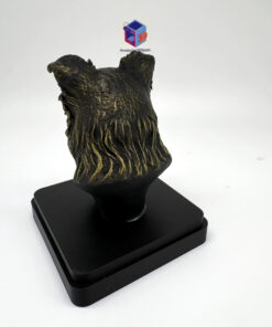 Busto Decorativo de Border Collie en Impresión 3D - Imagen 3
