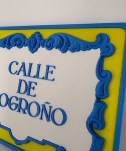 Alternative view of Placa Estilo Calle de Logroño PERSONALIZABLE Modelo Laurel 20cm