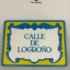 Placa Estilo Calle de Logroño PERSONALIZABLE Modelo Laurel 20cm
